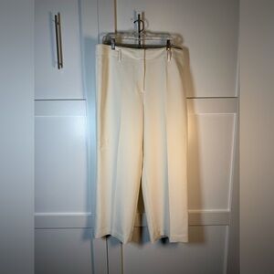 Ann Taylor Cream Ankle Pants